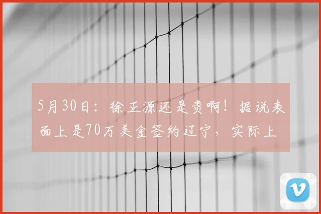 5月30日:徐正源还是贵啊!据说表面上是70万美金签约辽宁,实际上还有附加条款_中超_铁人队_价格