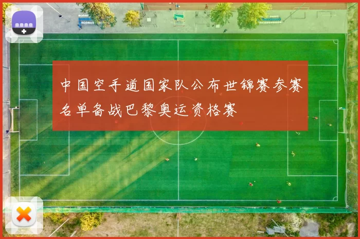 中国空手道国家队公布世锦赛参赛名单备战巴黎奥运资格赛